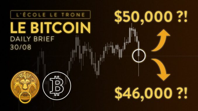 BITCOIN 🚨POSSIBLE RETOURNEMENT SI CASSURE DE CE NIVEAU ! 🔥