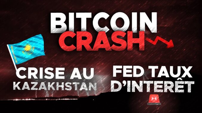BITCOIN CRASH : CRISE KAZAKHSTAN, FED TAUX D'INTÉRÊT ! 🚨