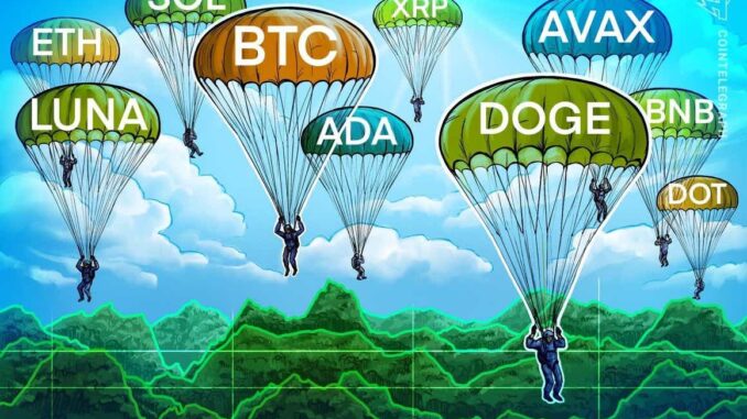BTC, ETH, BNB, XRP, LUNA, SOL, ADA, AVAX, DOT, DOGE