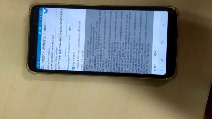 Cryptocurrency Mining Android Smartphone Webchain