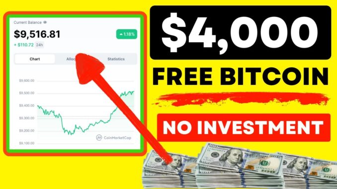 Earn $4,000 Free Bitcoin Passive Income Without Crypto Mining (No Investment) Make Money Online