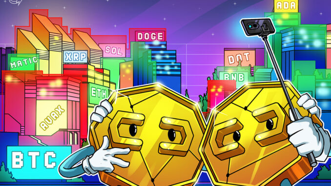 BTC, ETH, BNB, XRP, ADA, SOL, DOGE, DOT, MATIC, AVAX