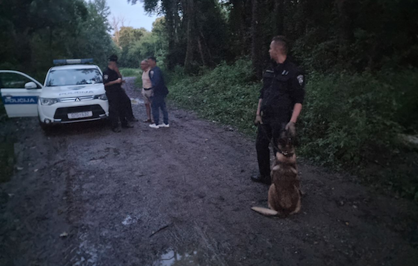 The Croatian border. where officers were serious but friendly